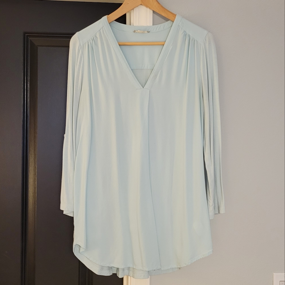 Light Blue Tunic Shirt - Size M Fits Like L